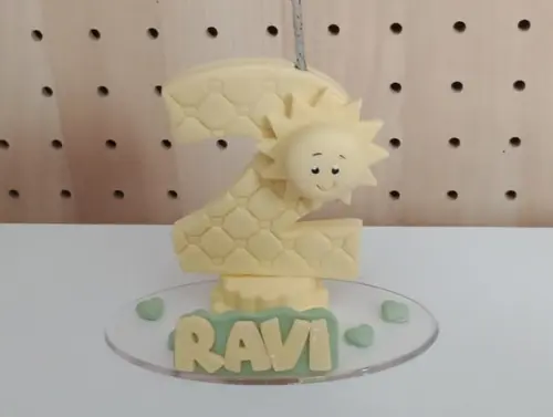 Vela Raio de Sol com Nome de Biscuit