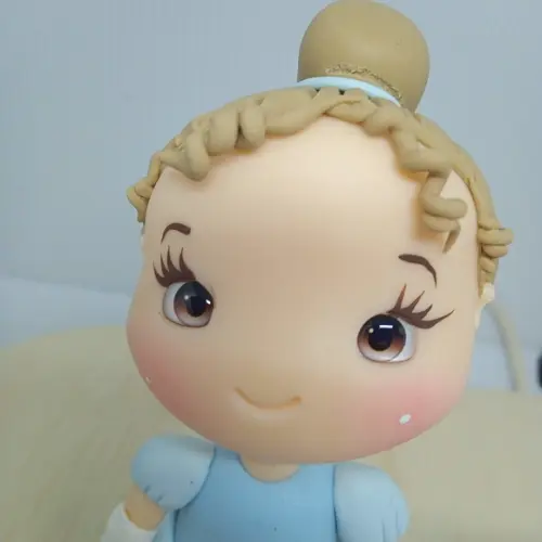 Vela Princesa de Vestido Azul com Idade e Nome
