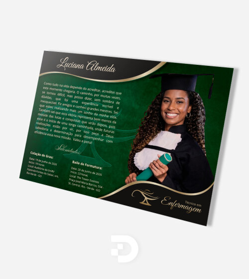 Convite digital de formatura - Enfermagem Deluxe