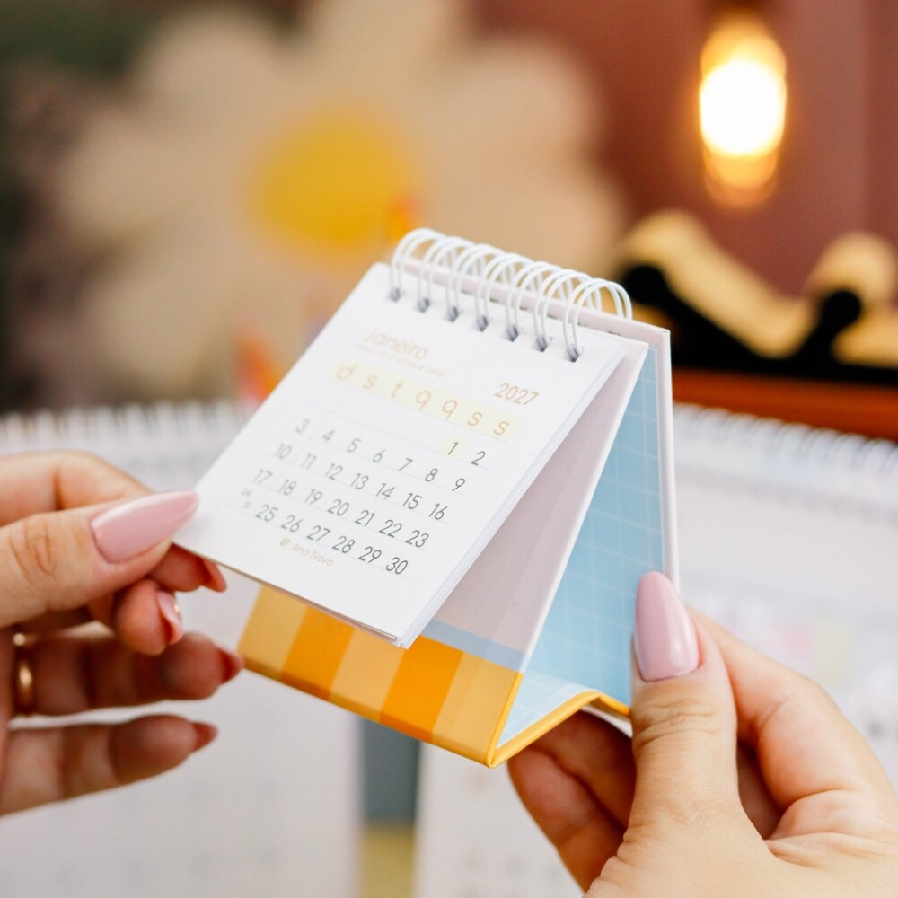 Mini Calendário de Mesa 2027