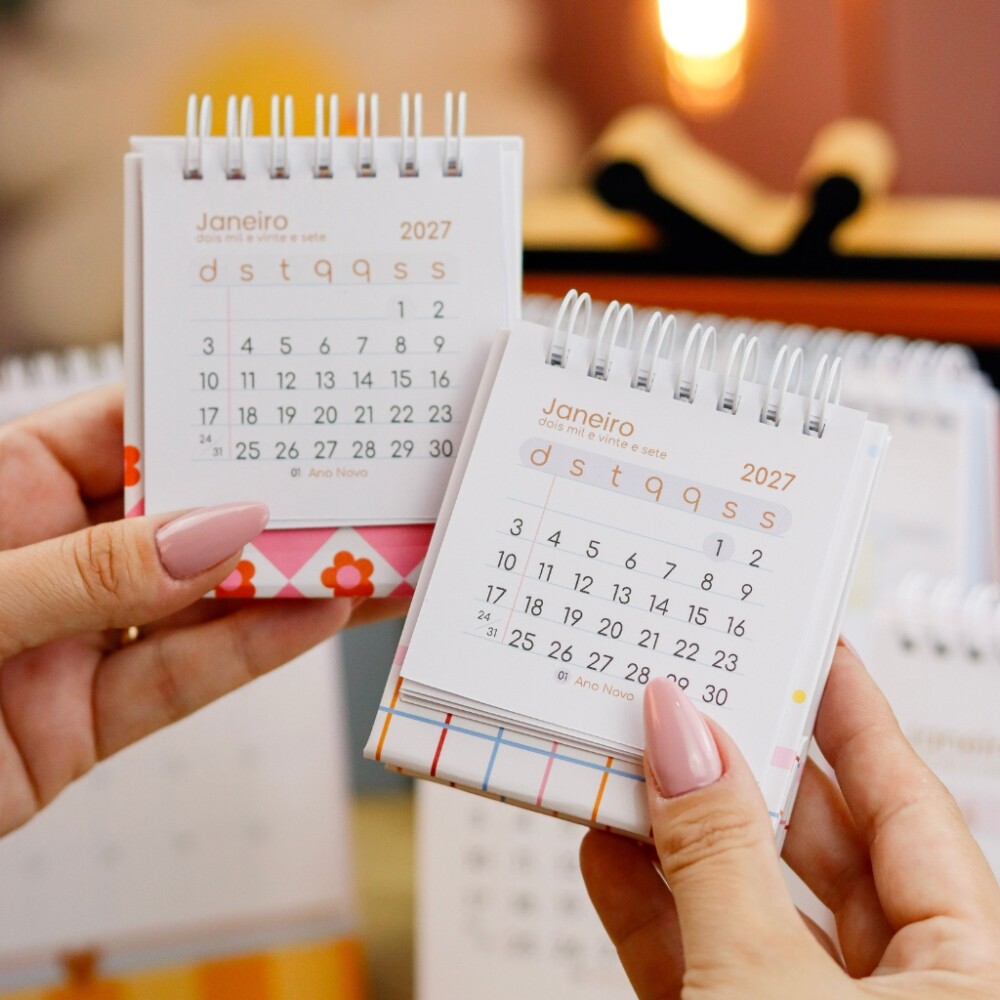 Mini Calendário de Mesa 2027
