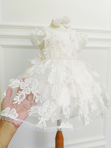 Vestido Batizado + Touca