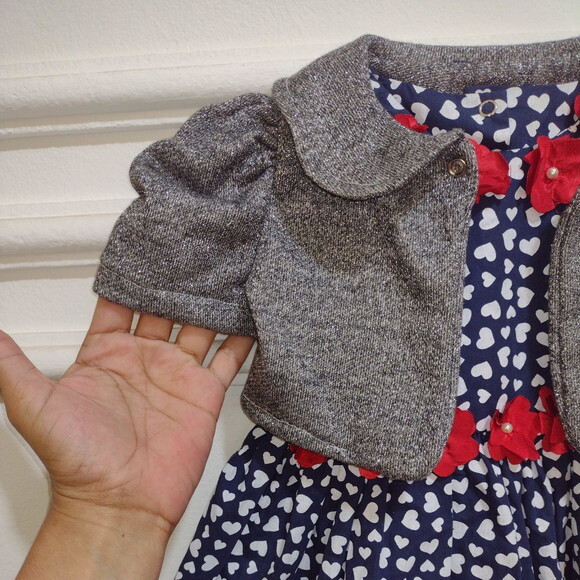 Vestido Coração Baby + Bolero