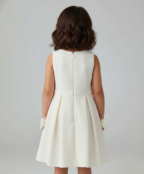 Vestido Daminha de Honra com Pregas/laço,estilo Pinterest,