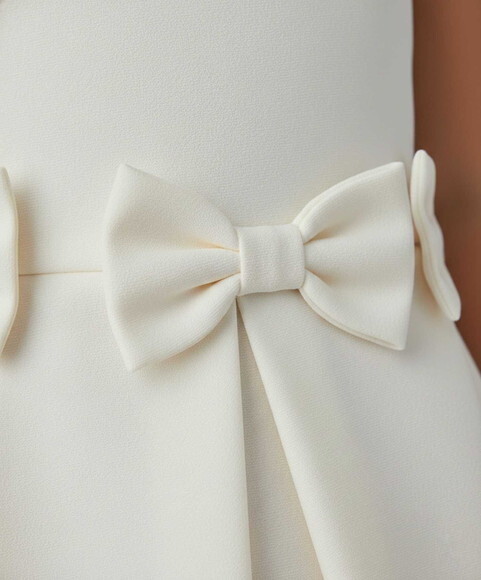 Vestido Daminha de Honra com Pregas/laço,estilo Pinterest,