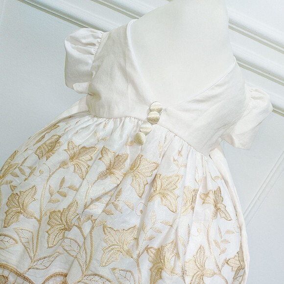 Vestido Dourado Realeza Luxo Bebê