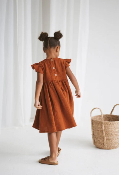 Vestido Florista Terracota