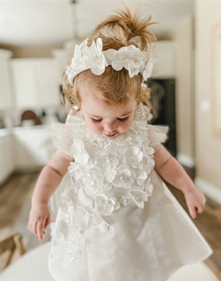 Vestido Luxo Branco Batizado