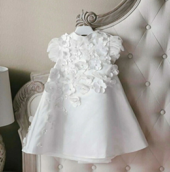 Vestido Luxo Branco Batizado