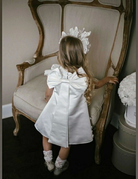 Vestido Luxo Branco Batizado