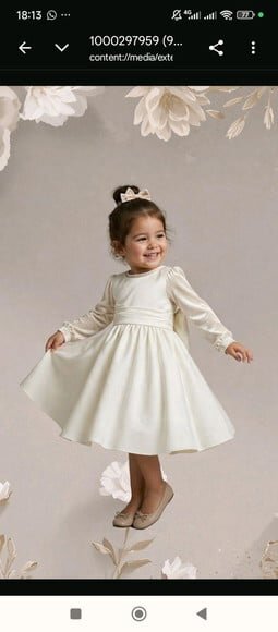 Vestido Daminha de Honra Alba + Body de Veludo (juvenil)