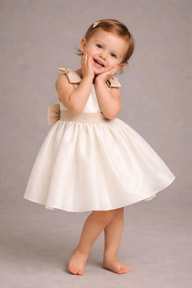 Vestido Daminha de Honra, Laço no Ombros, Estilo Pinterest