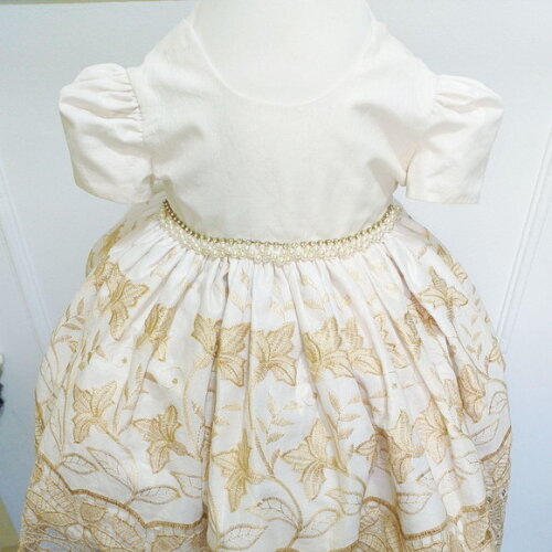 Vestido Dourado Realeza Luxo Bebê