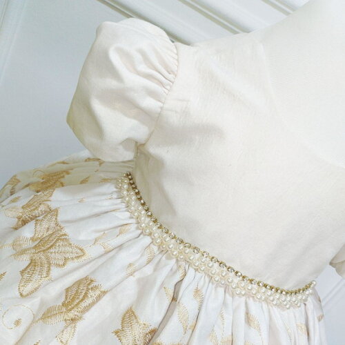 Vestido Dourado Realeza Luxo Bebê
