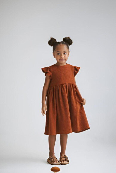 Vestido Florista Terracota