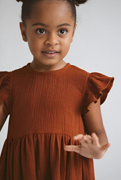 Vestido Florista Terracota