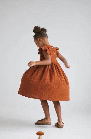 Vestido Florista Terracota
