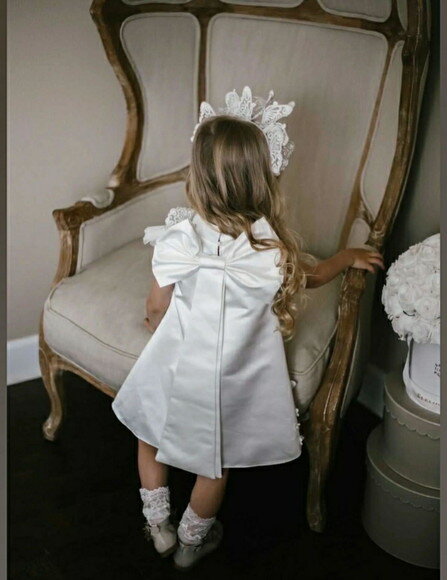 Vestido Luxo Branco Batizado