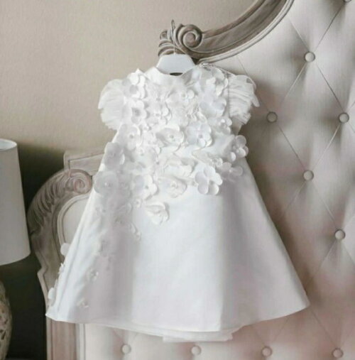 Vestido Luxo Branco Batizado