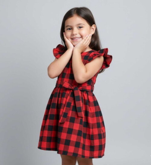 Vestido Vermelho e Preto