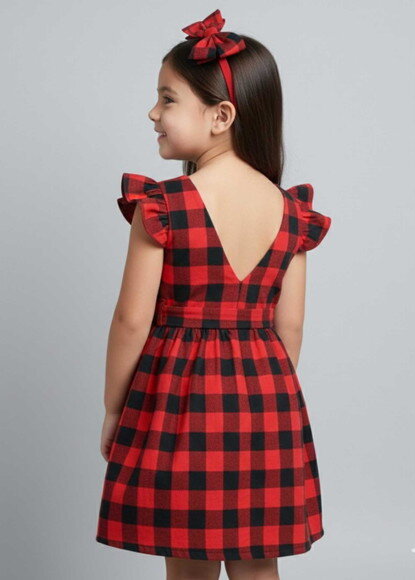 Vestido Vermelho e Preto