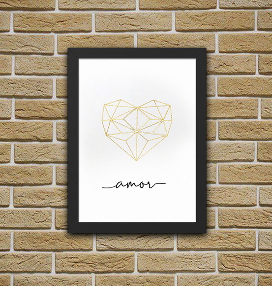 Quadro com Moldura Amor 33x24cm