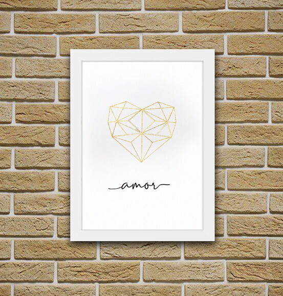 Quadro com Moldura Amor 33x24cm