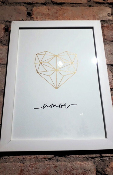 Quadro com Moldura Amor 33x24cm