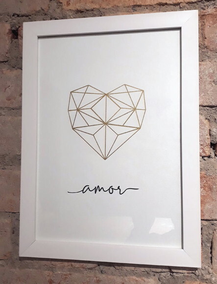 Quadro com Moldura Amor 33x24cm