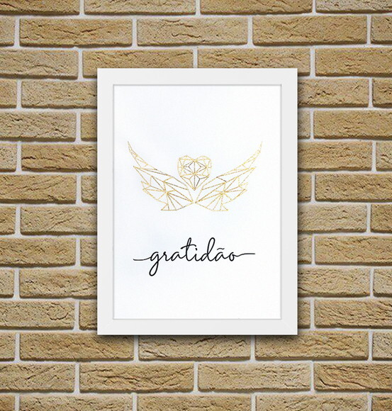 Quadro com Moldura Gratidão 33x24cm