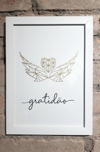 Quadro com Moldura Gratidão 33x24cm