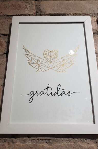 Quadro com Moldura Gratidão 33x24cm