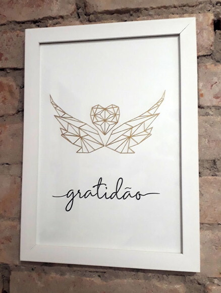 Quadro com Moldura Gratidão 33x24cm