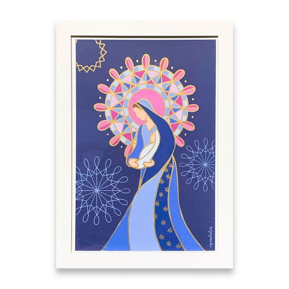 Quadro com Moldura Nossa Senhora Religioso 33x24cm