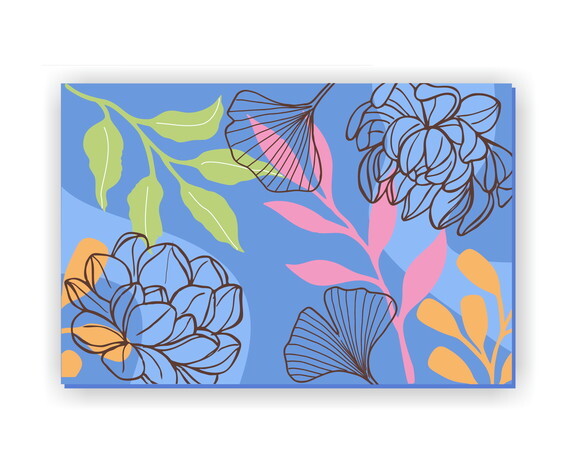 Quadro Decorativo Pintura Tela Floral Orgânica 120x80cm