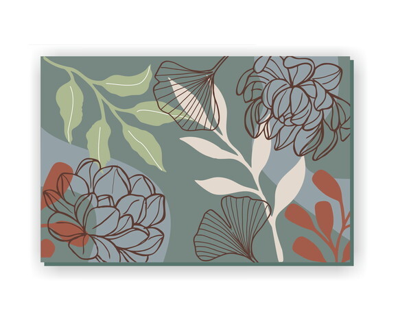 Quadro Decorativo Pintura Tela Floral Orgânica 120x80cm