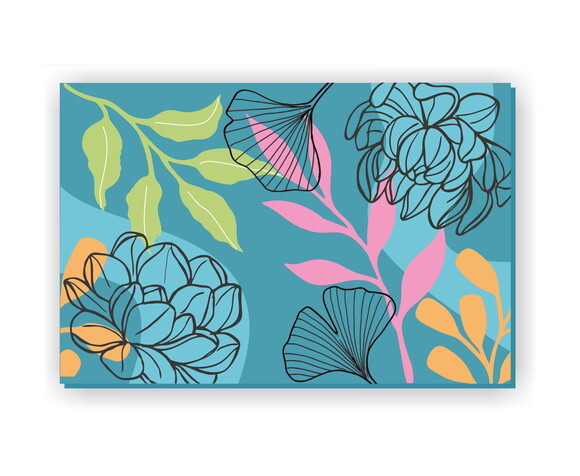 Quadro Decorativo Pintura Tela Floral Orgânica 120x80cm