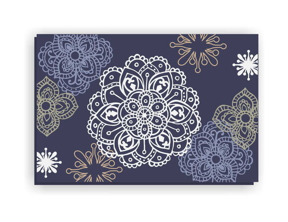 Quadro pintura em Tela Mandala Azul 90X60cm