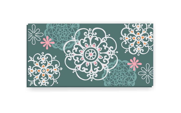 Quadro Pintura em Tela Mandala Verde 100X50cm