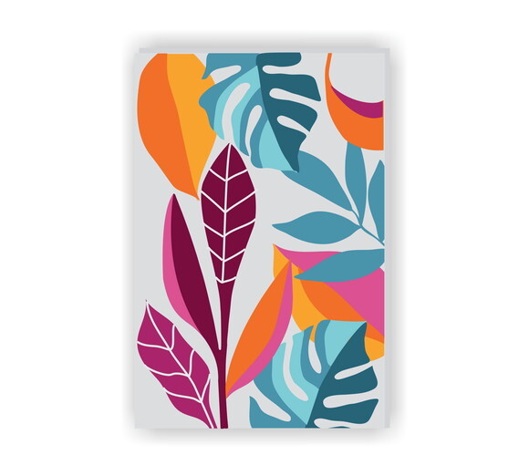 Tela Decorativa Pintura Floral Abstrata Rosa 60x90cm