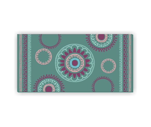 Tela Decorativa Henna Verde 100X50cm