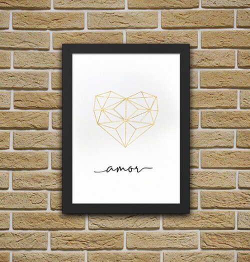 Quadro com Moldura Amor 33x24cm