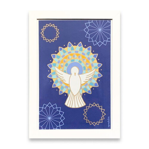 Quadro com Moldura Divino Espírito Santo Religioso 33x24cm