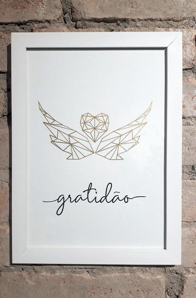 Quadro com Moldura Gratidão 33x24cm
