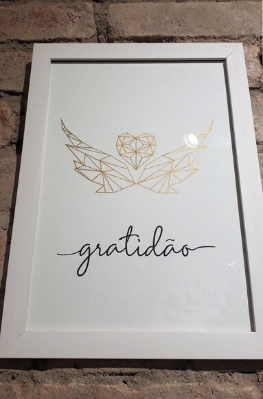 Quadro com Moldura Gratidão 33x24cm