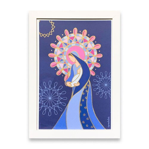 Quadro com Moldura Nossa Senhora Religioso 33x24cm