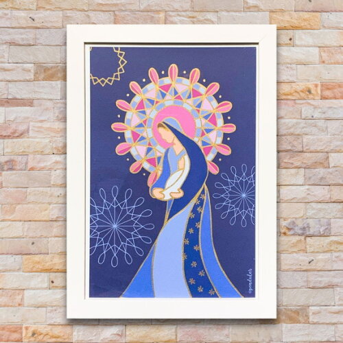 Quadro com Moldura Nossa Senhora Religioso 33x24cm