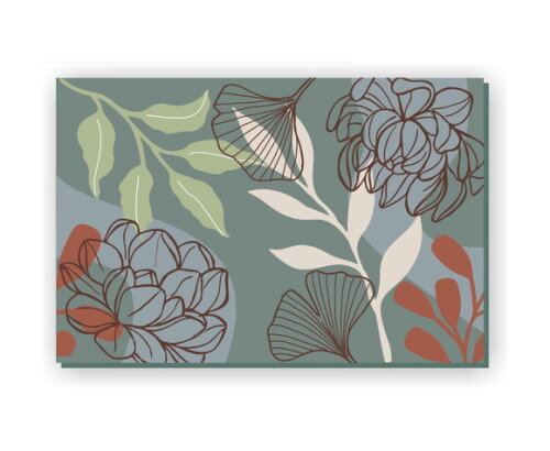 Quadro Decorativo Pintura Tela Floral Orgânica 120x80cm