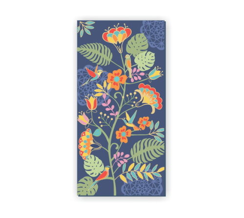 Quadro pintura em Tela Floral Azul 120x60cm