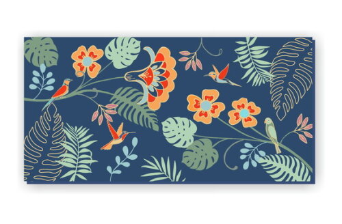 Quadro pintura em Tela Floral Azul 140x70cm
